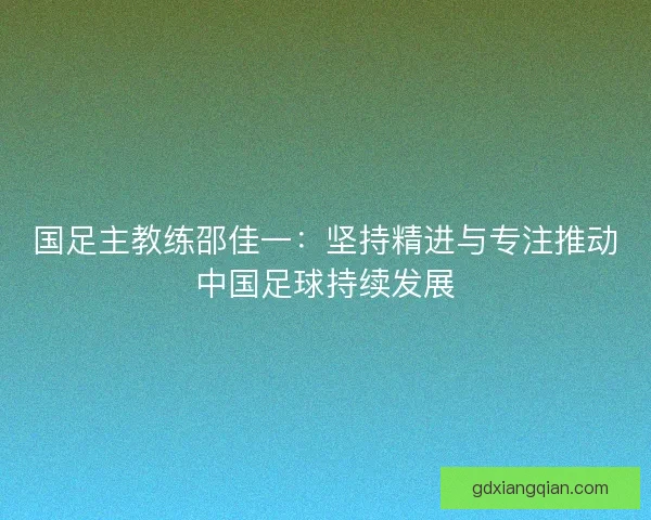国足主教练邵佳一：坚持精进与专注推动中国足球持续发展